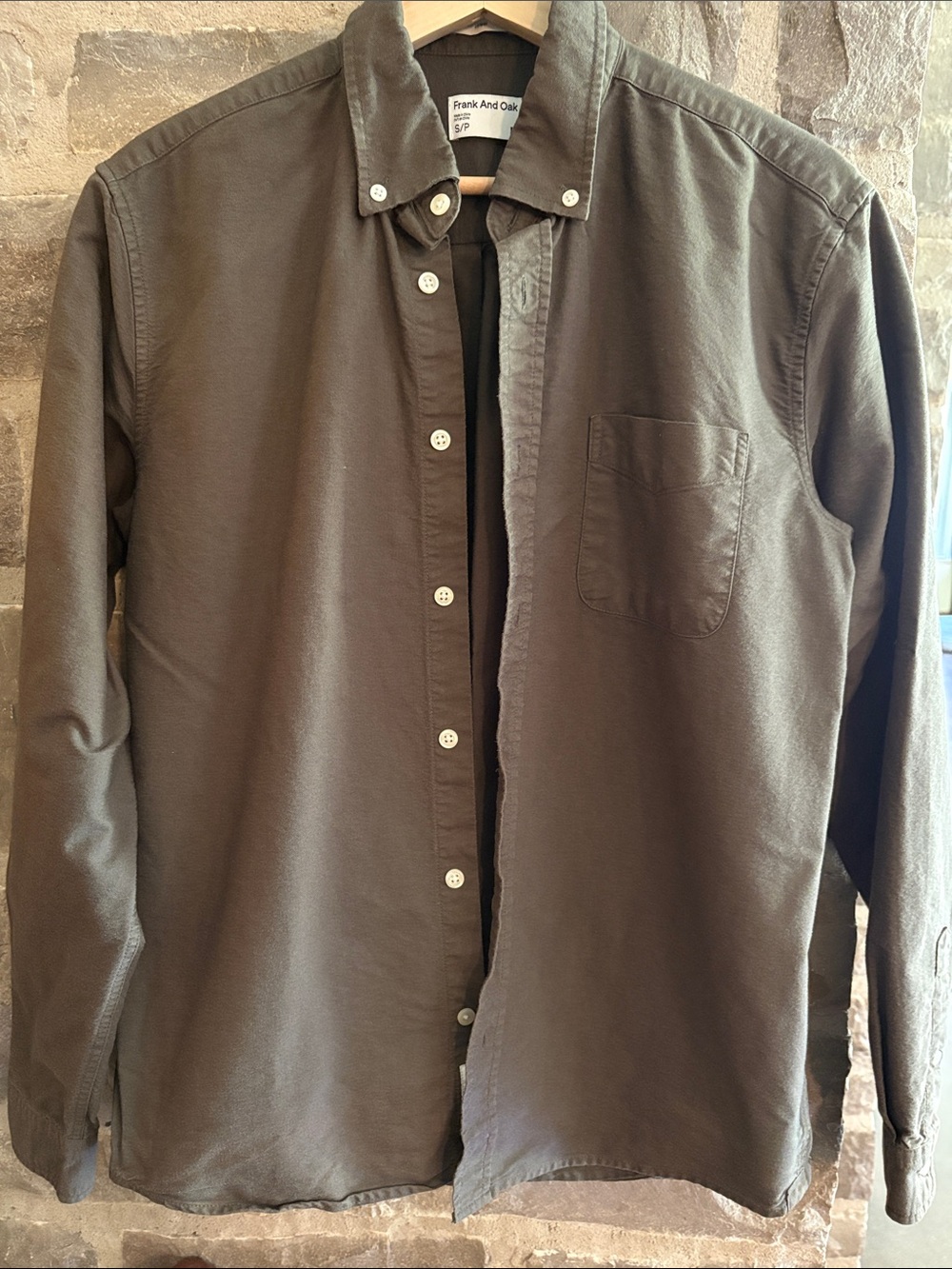 Frank and Oak men’s button-up shirt